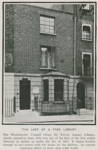 Trevor Square Library, Westminster av English Photographer