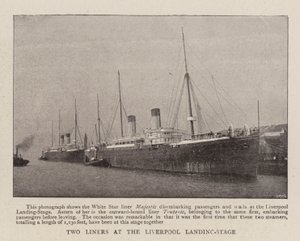 To liners på Liverpool Landing-Stage av English Photographer