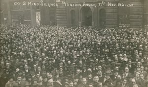 To minutters stillhet i Mansion House, London, 11. november 1921 av English Photographer