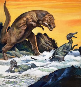 Tyrannosaurus Rex, fra «På jakt etter dinosaurer» av English Photographer