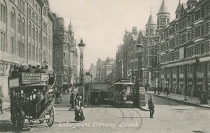 Underjordisk trikk, Southampton Row, London av English Photographer