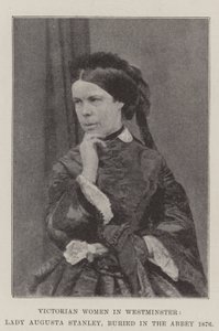 Viktorianske kvinner i Westminster, Lady Augusta Stanley, gravlagt i klosteret 1876 av English Photographer