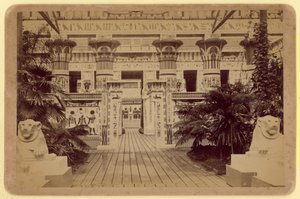 Utsikt mot den egyptiske domstolen, Crystal Palace av English Photographer