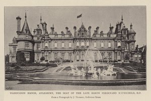Waddesdon Manor, Aylesbury, setet til avdøde baron Ferdinand Rothschild, MP av English Photographer
