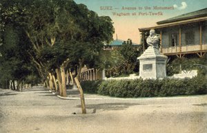 Wagham-monumentet, Port Taufiq, Suez (fargebilde) av English Photographer