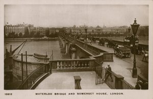 Waterloo Bridge og Somerset House, London av English Photographer