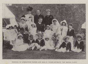 Bryllup til kommandør Napier og frøken E Culme-Seymour, Brudefesten av English Photographer