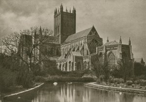 Wells Cathedral, fra Svanebassenget av English Photographer