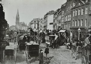 Whitechapel High Street, med utsikt mot øst, 1890 av English Photographer