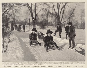 Vintersport for Young America, aking i Central Park, New York av English Photographer