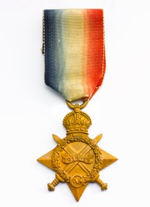 1914-15 Star, ca. 1918 (bronse med silkebånd) av English School