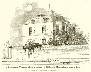 1 Devonshire Terrace, hvor en rekke Dickenss mesterverk ble skrevet av English School