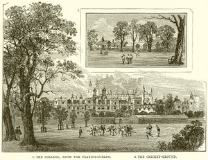 1. Høgskolen, fra spillefeltene. 2. Cricketbanen av English School