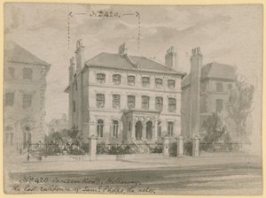 420 Camden Road, Holloway, den siste boligen til Samuel Phelps, skuespilleren (wc på papir) av English School