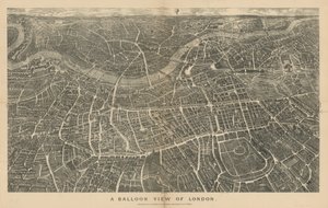 En ballongutsikt over London (sett fra nord) av English School