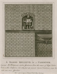 En Basso Relievo av en Gardiner av English School