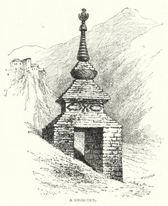 En Chod-ten (gravering) av English School