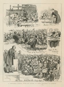 En julemiddag gitt av skuespillere til fattige barn i Lambeth av English School