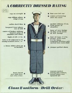 A Correctly Dressed Rating, klasse II uniform (Drill Order), 1957 av English School