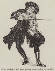 A Fiddle with One Tune, av R E Francillon (gravering) av English School