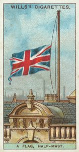 Et flagg, halv stang av English School