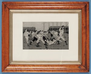 En fotballkamp (bw litografi) av English School