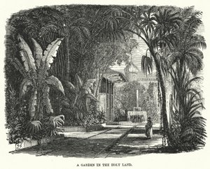 Ein Garten im Heiligen Land (Gravur) von English School