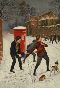 En hardt utkjempet kamp (chromolitho) av English School