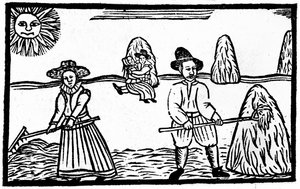 A Harvesting Scene, en illustrasjon fra 