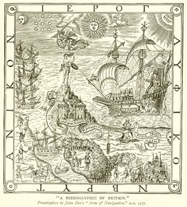 En hieroglyf av Storbritannia av English School