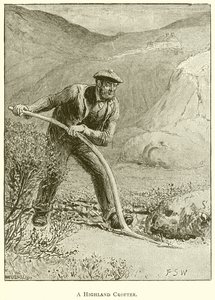 Ein Hochland-Kleinbauer von English School