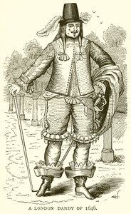 En London Dandy fra 1646 av English School