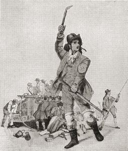 En brannmann i London på 1790-tallet. Fra The Strand Magazine utgitt 1897. av English School