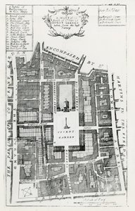 A Mapp of the Parish of St Pauls Covent Garden taken from the last Survey av English School