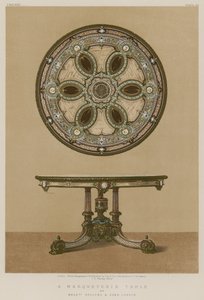 A Marqueterie Table av Mrs Holland and Sons, London av English School