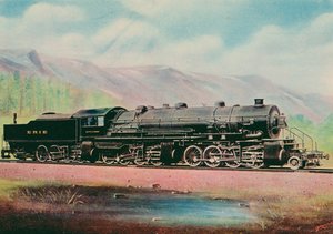 A Monster of the Rail (farge litho) av English School