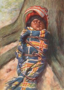 En piute indisk papoose (fargede medlemmer) av English School