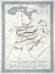En plan for det strålende slaget ved Waterloo av English School