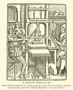 En trykkpresse fra 1498 av English School