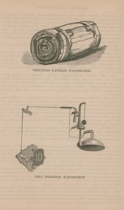 Eine Gefangenenmatratze und ein Zellenanzeiger