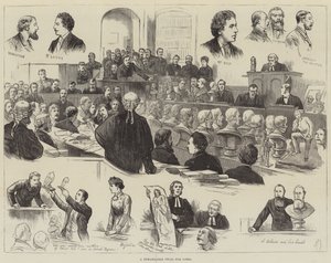 Ein bemerkenswerter Verleumdungsprozess (Stich) von English School