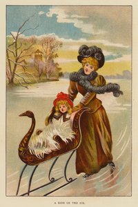 A Ride on the Ice (farge litho) av English School