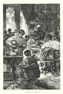 En romersk bankett (gravering) av English School