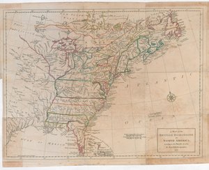 ET SETT MED PLANER OG FORTER I AMERIKA, redusert fra faktiske oppmålinger. 1765 av English School
