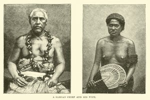 En samoansk høvding og hans kone av English School