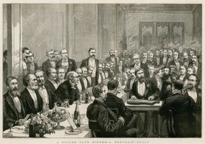 En Savage Club Dinner, en portrettgruppe