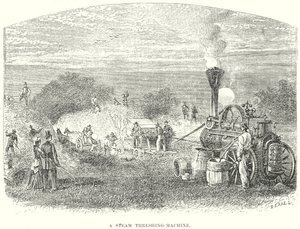 Eine Dampfdreschmaschine von English School