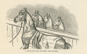 En fremmed har kommet inn i stallen (gravering) av English School