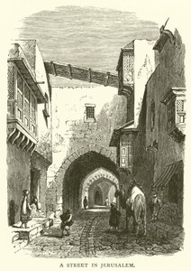 En gate i Jerusalem (gravering) av English School