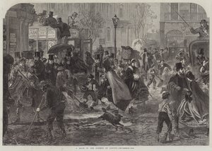A Thaw in the Streets of London (gravering) av English School